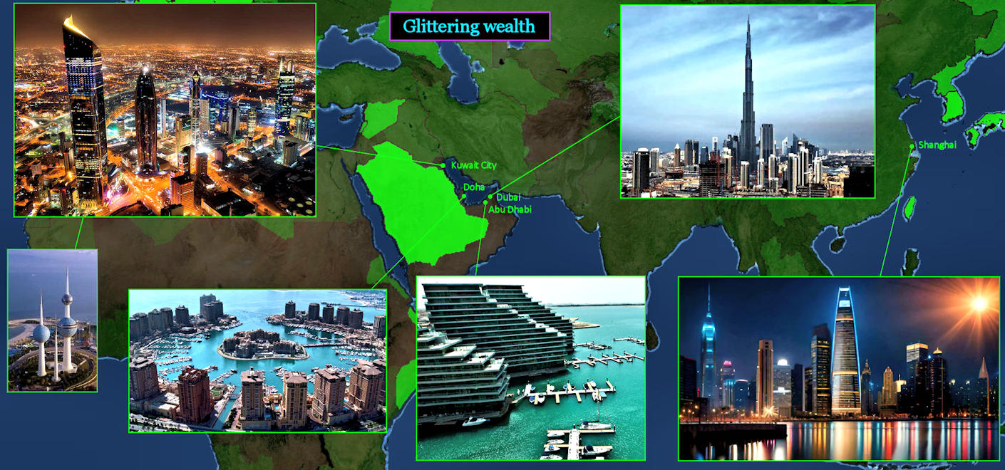 Mideast wealth, 2020 map